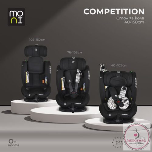 Moni COMPETITION dönthető autósülés 40-150cm FEKETE 