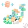 MOCHTOYS Play&Squish építőkocka dobozban 24 db-os puha építőjáték PASZTELL KÉSZLETEN A BOLTBAN!