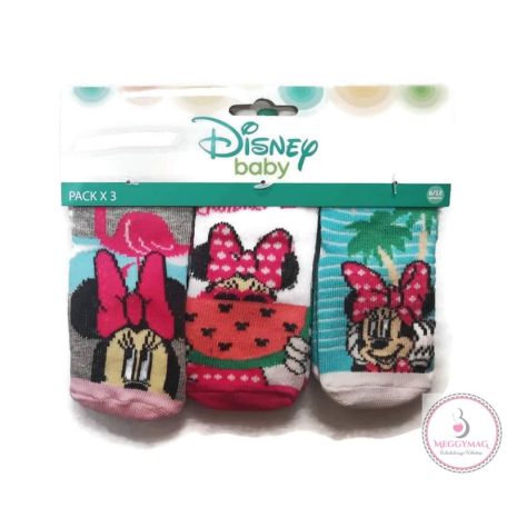 Disney Minnie Baba zokni, 3 pár, 6-12 hó