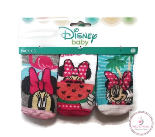 Disney Minnie Baba zokni, 3 pár, 6-12 hó