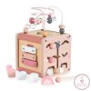 Moni Toys Fajáték fa activity kocka RÓZSASZÍN