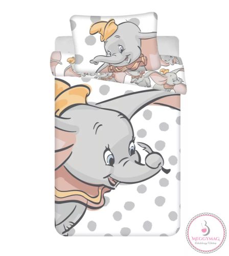 Disney Dumbo Dots gyerek, ovis ágyneműhuzat 100×135cm, 40×60 cm