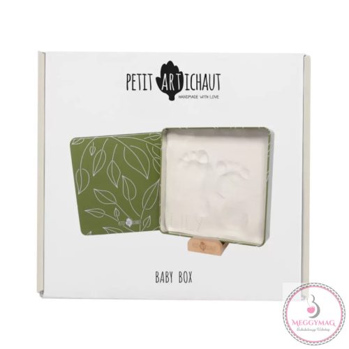 Petit Artichaut kéz- és lábnyomat készítő Baby Box négyzet - Olive Tree