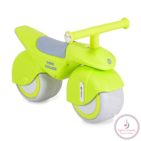 MINI CRUZE futóbicikli, ráülős járgány, kismotor, zenélő, óriás kerekekkel UV ZÖLD 
