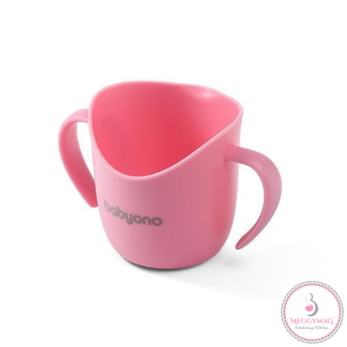 BabyOno tanulópohár - ergonómikus 12hó rózsaszín 1463/04