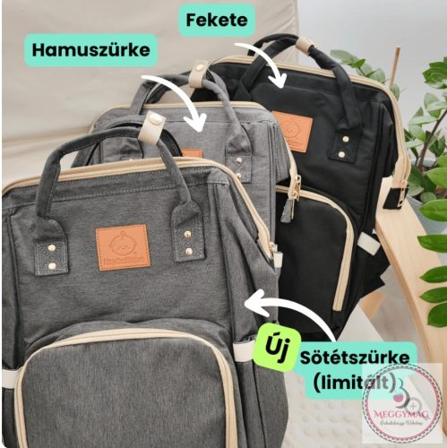 Lindalime Pelenkázó Hátizsák Sötétszürke KÉSZLETEN A BOLTBAN!