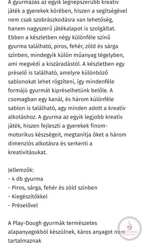 Play-Dough gyurma szett kiegészítőkkel