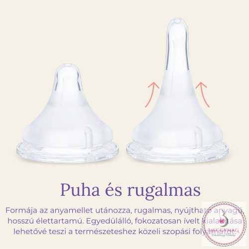 Lansinoh 2 db cumisüveg lassú folyású etetőcumival + 2 db fedéllel