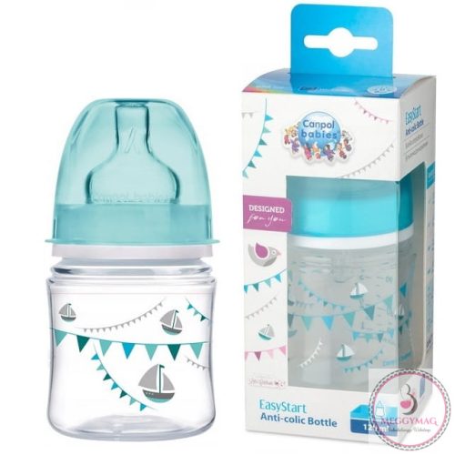 Canpol babies EasyStart antikólikás cumisüveg 120 ml 0hó+ Hajó