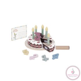 TOOKY Toy fajáték SZÜLINAPI torta szett PASZTEL színű
