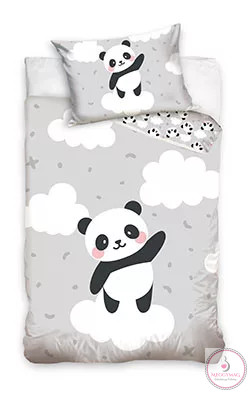 Panda Cloud gyerek ágyneműhuzat 100x135 cm, 40x60 cm