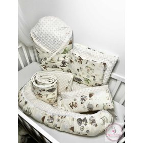 Gyönyörű pamut-minky babaszoba szett Dínó 