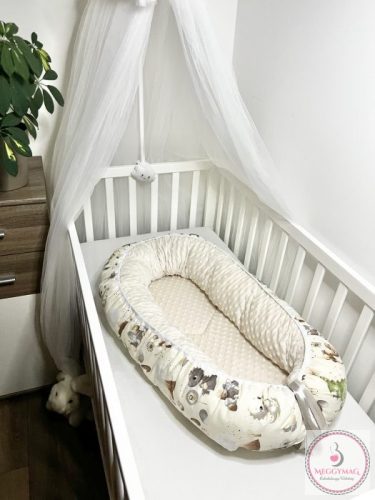 Gyönyörű pamut-minky babaszoba szett Dínó 