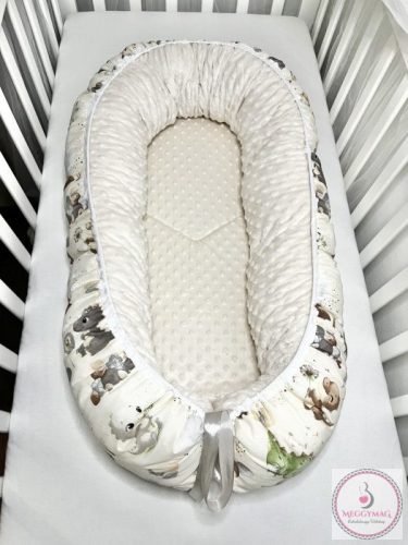 Gyönyörű pamut-minky babaszoba szett Dínó 