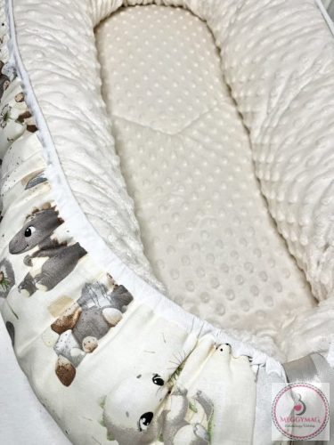 Gyönyörű pamut-minky babaszoba szett Dínó 