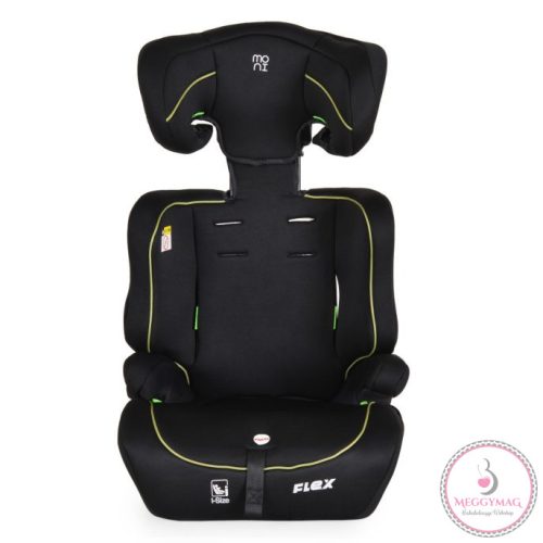 Moni FLEX autósülés 76-150cm FEKETE/ZÖLD díszcsík