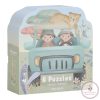 Little Dutch 6 az 1-ben puzzle- Safari Friends