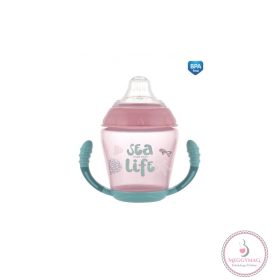   Sea Life Nem kifolyó itatópohár puha ivócsőrrel 230 ml (9 h+) rózsaszín