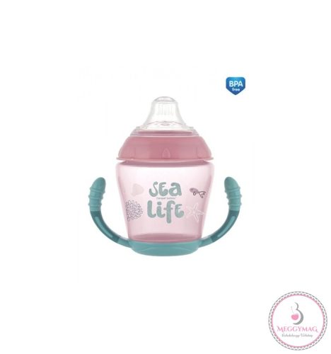 Sea Life Nem kifolyó itatópohár puha ivócsőrrel 230 ml (9 h+) rózsaszín