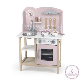 Fa játékkonyha, babakonyha (rózsaszín)