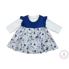   2 részes alkalmi baba ruha szett karácsonyi mintával 74-es