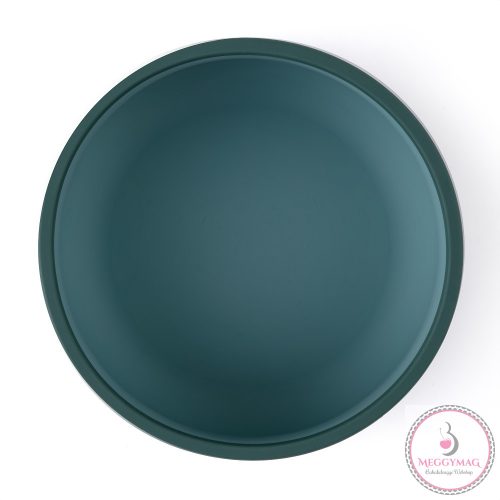 PETITE&MARS Kétszínű szilikon tál tapadó koronggal Take&Match Misty Green 6m+