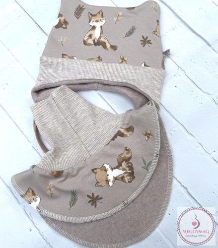 Symbyo Téli bélelt babasapka (huncutsapka), Kisróka 44-46 cm
