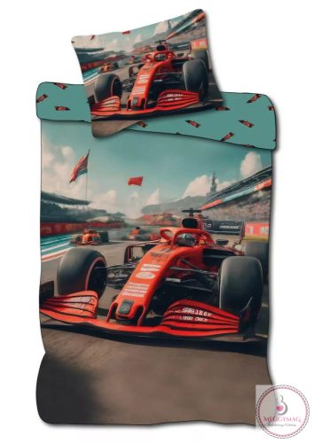 Forma 1 Race gyerek, ovis ágyneműhuzat 100×135cm, 40×60 cm