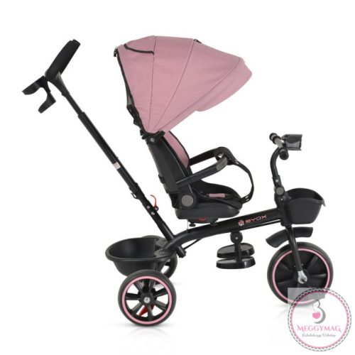 Byox SUMMER tricikli szülőkaros, zenél, játék tartókkal PINK, KÉSZLETEN A BOLTBAN!