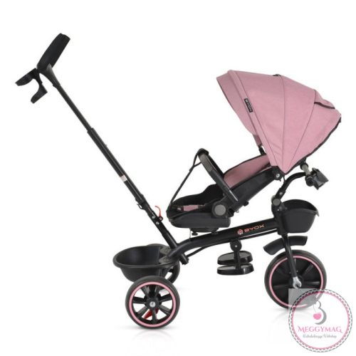 Byox SUMMER tricikli szülőkaros, zenél, játék tartókkal PINK, KÉSZLETEN A BOLTBAN!
