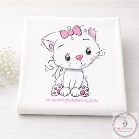 Mintás textil pelenka  - cica