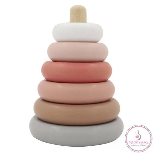 Montesszori torony (szürke-pink)