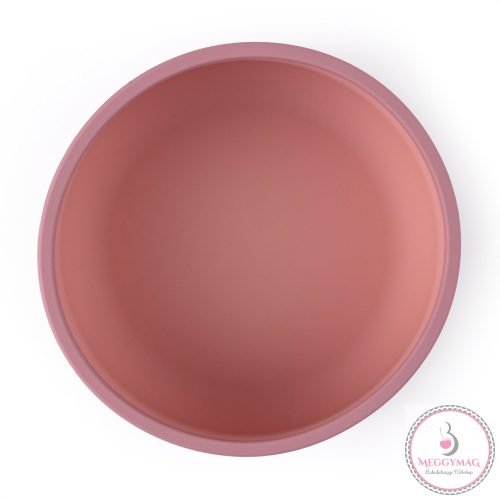 PETITE&MARS Kétszínű szilikon tál tapadó koronggal Take&Match Dusty Rose 6m+