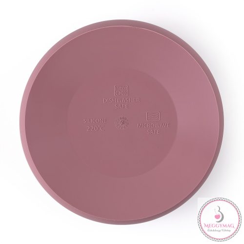 PETITE&MARS Kétszínű szilikon tál tapadó koronggal Take&Match Dusty Rose 6m+