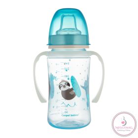   Canpol babies ivástanuló pohár széles nyakkal 240 ml 6m+ Exotic animals lajhár világító fogantyúval! 