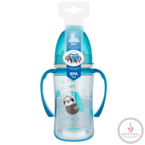 Canpol babies ivástanuló pohár széles nyakkal 240 ml 6m+ Exotic animals lajhár 
