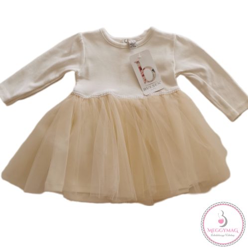 Alkalmi kislány ruha, koszorúslány ruha boleróval, bézs 74-es