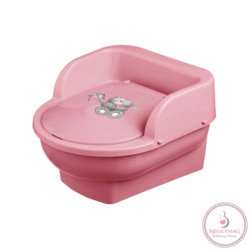 Maltex Bili WC formájú, rózsaszín, maci minta