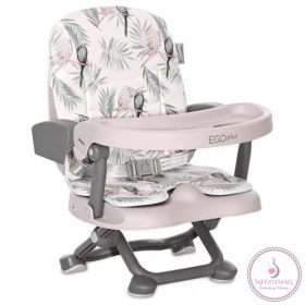   Lorelli Ego Plus etetőszék, székre szerelhető ülésmagasító - Grey Parrots PU Leather