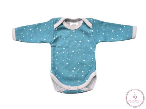Hosszú ujjú mintás body - Kék Csillag 80-as