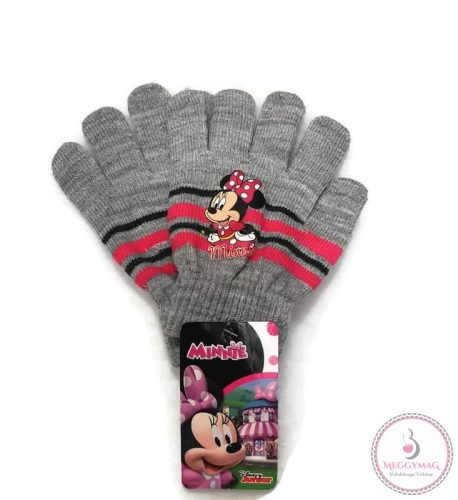 Ötujjas kötött kesztyű Minnie egér mintával
