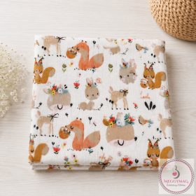 Vaganza mintás textil pelenka 60*80 cm Erdei állatos 