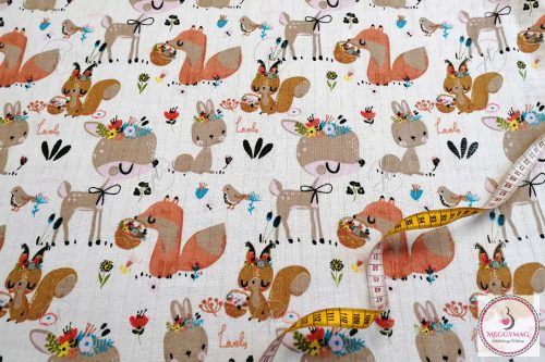 Vaganza mintás textil pelenka 60*80 cm Erdei állatos 