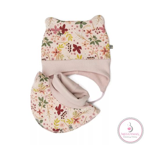 Symbyo Téli bélelt babasapka (huncutsapka), Szellőrózsa, 36-38 cm