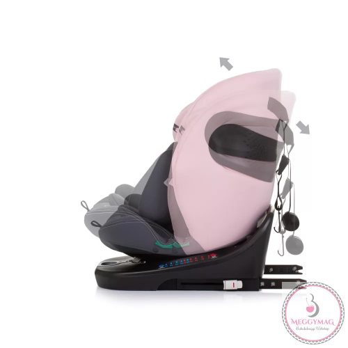 Chipolino Motion 360 autósülés I-Size 40-150cm - Flamingo, KÉSZLETEN A BOLTBAN!