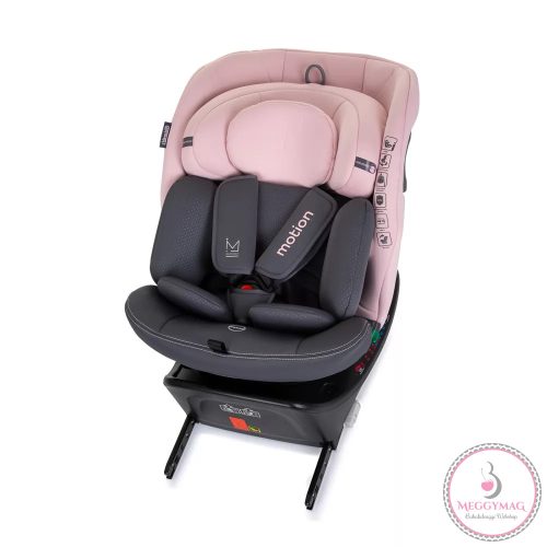 Chipolino Motion 360 autósülés I-Size 40-150cm - Flamingo, KÉSZLETEN A BOLTBAN!