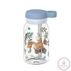 Little Dutch szívószálas kulacs 450 ml - forest friends