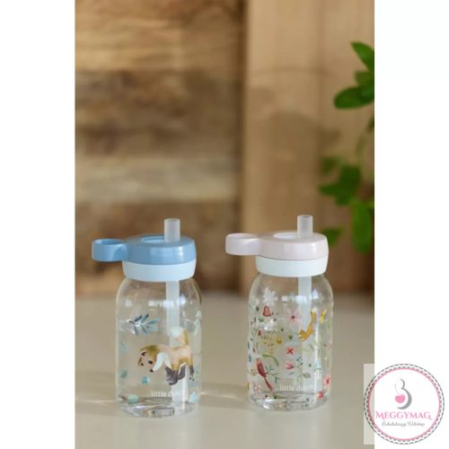 Little Dutch szívószálas kulacs 450 ml - forest friends