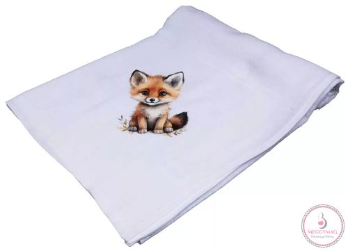 Mintás textil-tetra kifogó-törölköző 140x140 Róka 