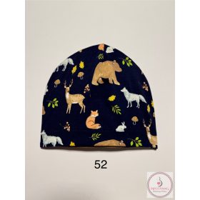 Minimanó pamut sapka Erdei állatos 52 cm  